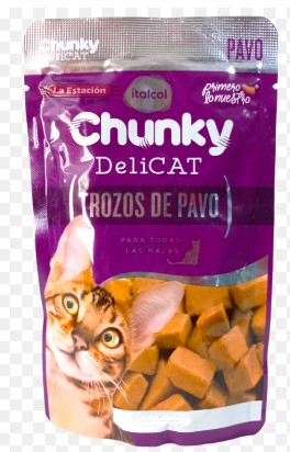 POUCHE CHUNKY DELICAT TROZOS DE PAVO X 80 GR