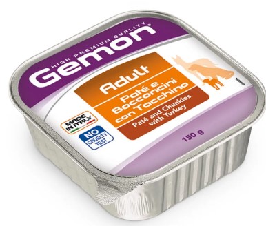 Gemon Dog x150gr /Pate& Chunks  Adult with Turkey