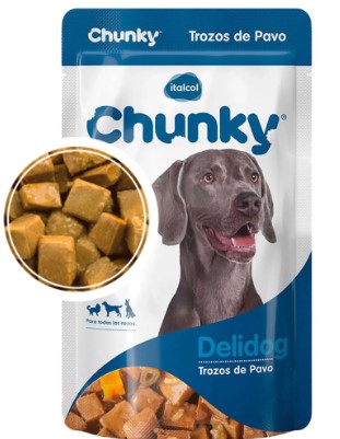 POUCHE CHUNKY DELIDOG TROZOS DE PAVO X 100 GR