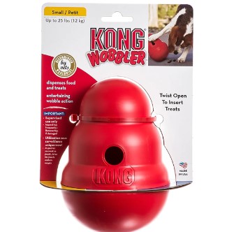 KONG PERRO CAUCHO WOBBLER SMALL MEDIUM