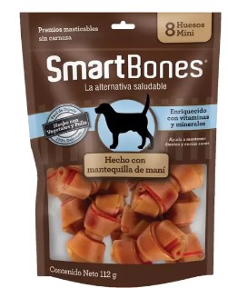 SMARTBONES MANTEQUILLA DE MANI MINI 8PK