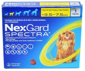 NEXGARD SPECTRA 3.5A7.KG (19/4 MG) AMARILLO CAJA X 1