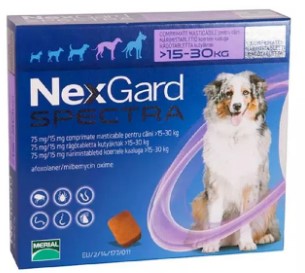 NEXGARD SPECTRA 15A30 KG (75/15 MG) LILA CAJA X 1 TAB