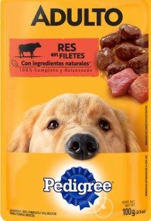 POUCHE PEDIGREE ADULTO RES X 100 GR