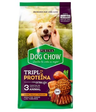 DOG CHOW ADULTOS TRIPLE PROTEIN X 22,7 KG
