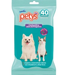 PETYS PAÑOS HUMEDOS (CON CLORHEXIDINA) 40 UND