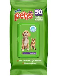 PETYS PAÑOS HUMEDOS 50 UND