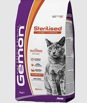 GEMON CAT STERILIZED WITH TURKEY 2KG