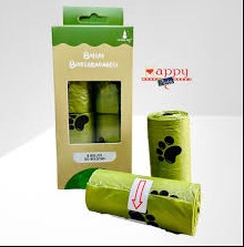 BOLSAS #1 POPO BIODEGRADABLE VERDES X 8 UNIDADES (CALABAZA)