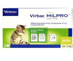 MILPRO GATO MENOR A 2 KG X UND (4MG/10MG)