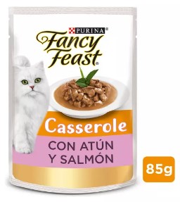 POUCHE FANCY FEAST CASSEROLE ATÚN SALMÓN 85GR