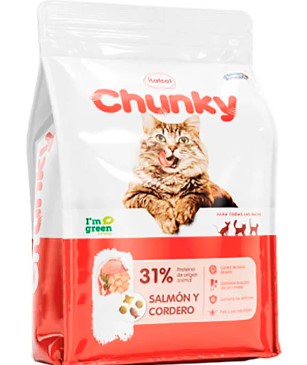 Chunky Gatos Salmón y Cordero 6 x 1.5 Kilos