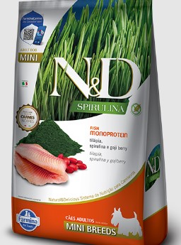 N&D SPIRULINA CANINO ADULTO MINI TILAPIA 2KG
