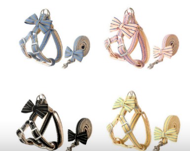 ARNÉS CON TRAILLA RALLAS CON MOÑO L 30X45 (CALABAZA)