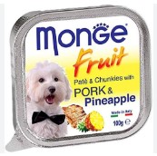 MONGE DOG FRUIT PORK AND PINEAPLE X 100GR