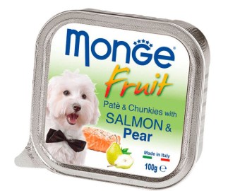 MONGE DOG FRUIT SALMON & PEAR X 100GR