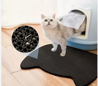 TAPETE DE FORMA DE GATO CAPA DOBLE S (CALABAZA)