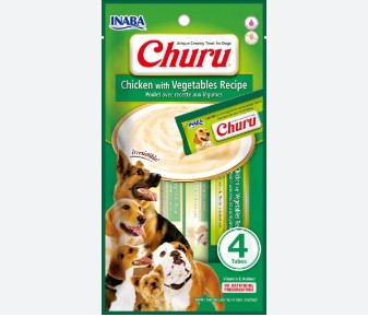 CHURU DOG CHICKEN WITH VEGETALES(PERRO POLLO Y VEGETALES) 56 GR X4