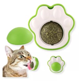 BOLA DE CATNIP DISEÑO HUELLA (CALABAZA)