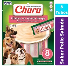 CHURU DOG  CHICKEN WITH SALMON (PERRO POLLO Y SALMON) 160 GR X8