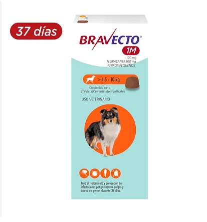 BRAVECTO TAB 37 DIAS 4.5-10 (100MG)