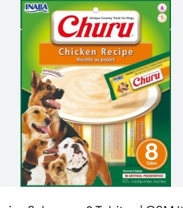 CHURU DOG 8 UNID CHICKEN-POLLO 160GR ( VERDE-ROSADO)