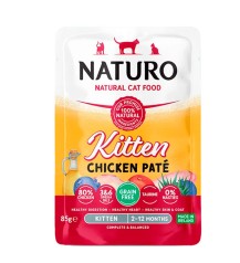 NATURO CAT POUCH KITTEN CHICKEN 85 GR