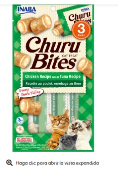 CHURU BITES 3 UNID CHICKEN RECIPE TUNA (VERDE)