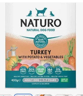 NATURO ADULTO TURKEY POTATO 400GR