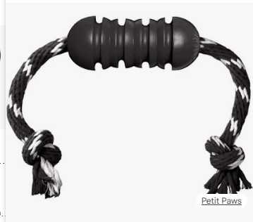 KONG PERRO CAUCHO EXME DENTAL CON LAZO LARGE