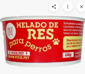 PIXIE HELADO DE RES( PARA PERRO 110GR)
