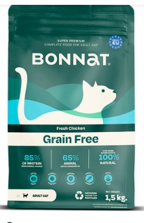BONNAT FELINE GRAIN FREE ADULT CHICKEN 1,5KG