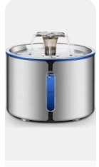 FUENTE FLOR +LED ACERO 