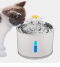 FUENTE TRASLUCIDA PARA GATOS TIPO FLOR