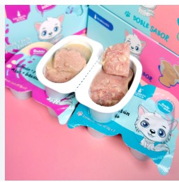 DUO CUP DOBLE SABOR SALMON+POLLO+ATUN+BACALAO