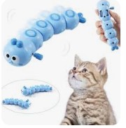 ORUGA CON MOVIMIENTON PARA GATOS(AZUL)