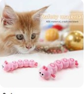 ORUGA CON MOVIMIENTON PARA GATOS(ROSADO)