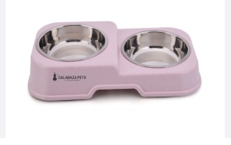 COMEDERO DOBLE DOS NIVELES (ROSADO)