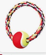 JUGUETE LAZO-PELOTA MULTICOLOR ROJA
