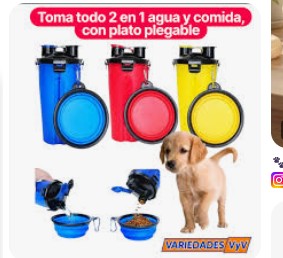 COMEDERO PORTATIL 2 EN 1 (AGUA Y COMIDA)