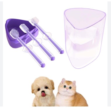 KIT CEPILLO 3 PIEZAS PARA MASCOTA AZUL