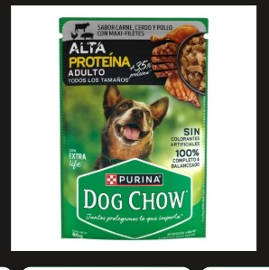 POUCHE DOG CHOW ALTA PROTEINA 85G
