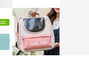 MORRAL HELLO CAT- ROSADO (CALABAZA)