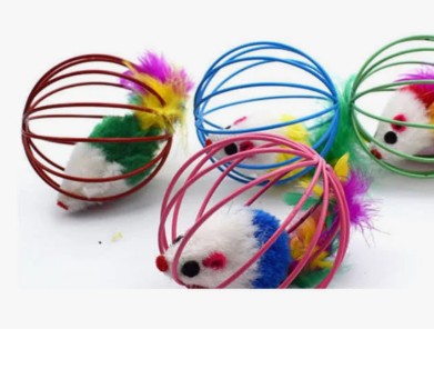 PELOTA METALICA CON RATON -6CM