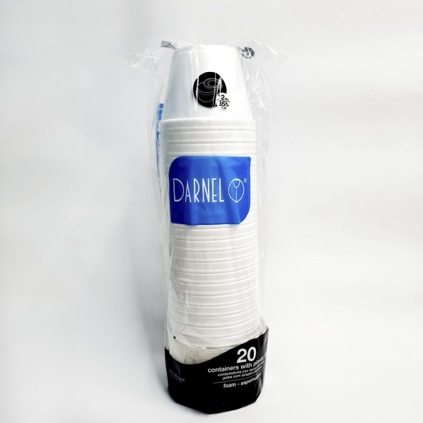 Contenedor 12onz Espumado Darnel x 20und Paca