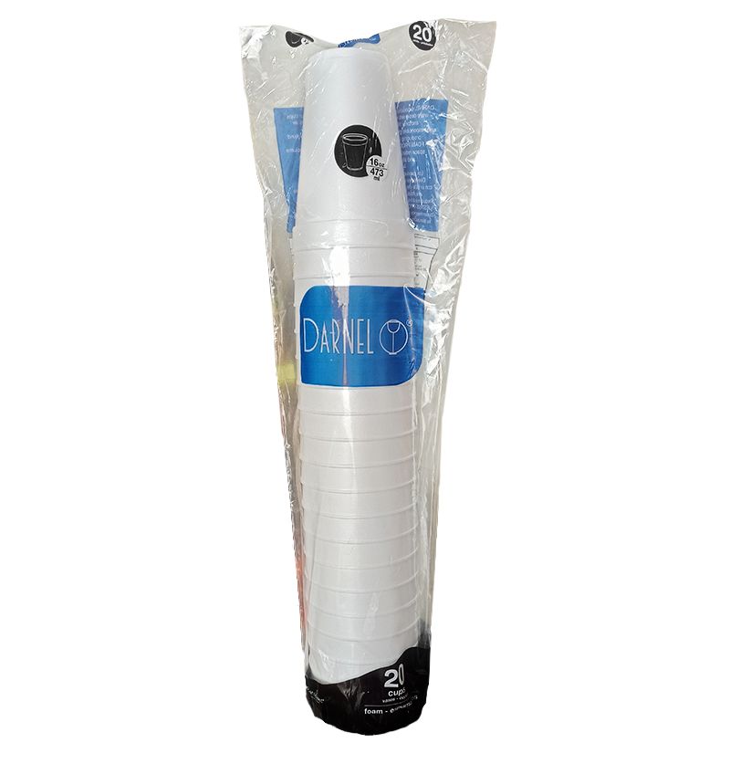Vaso 16onz Espumado x 20und Darnel