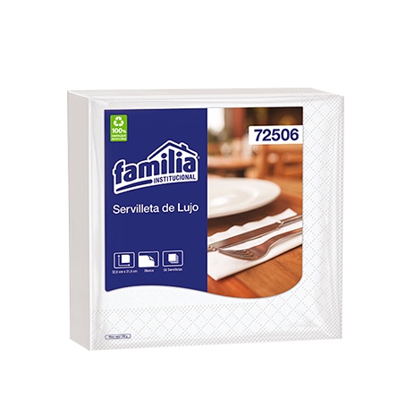 Servilleta Lujo Blanca 150und Familia 