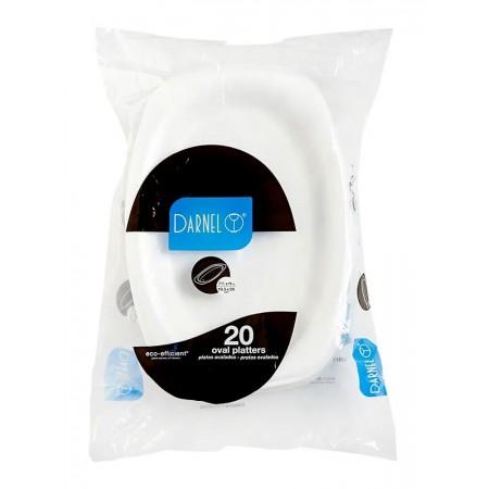 Plato Ovalado 19.5cm x 28cm Icopor x 20und Darnel