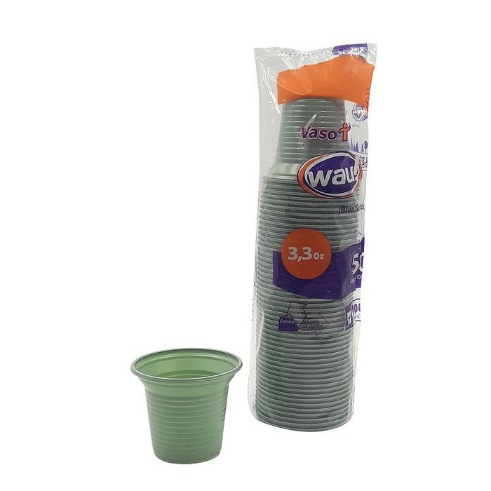 Vaso 3.3onz x 50und Color Wau!