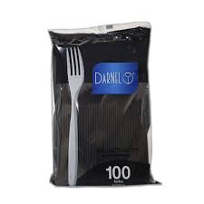 Tenedor Negro Darnel x 100und